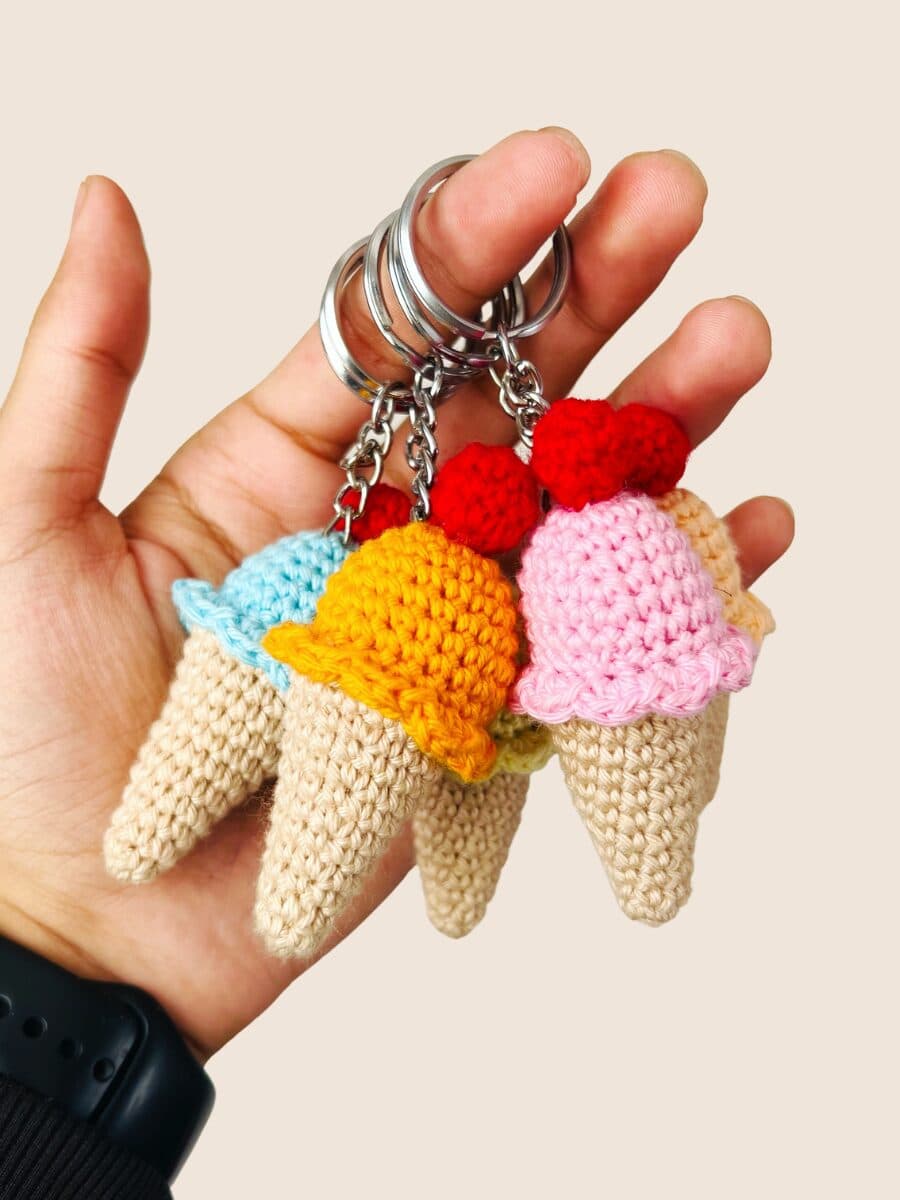 Ice cream keychain